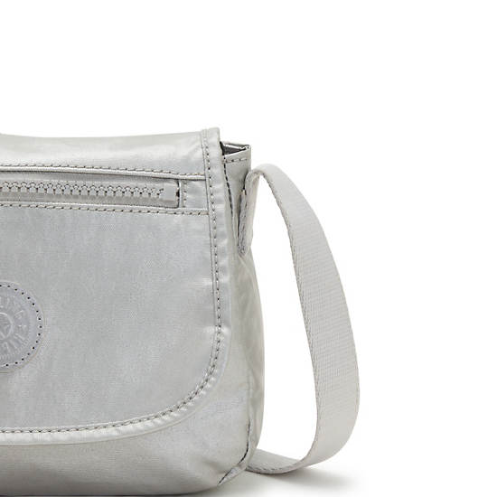 Bolsos Mini Kipling Sabian Metallic Crossbody Plateados | MX 1350MQ